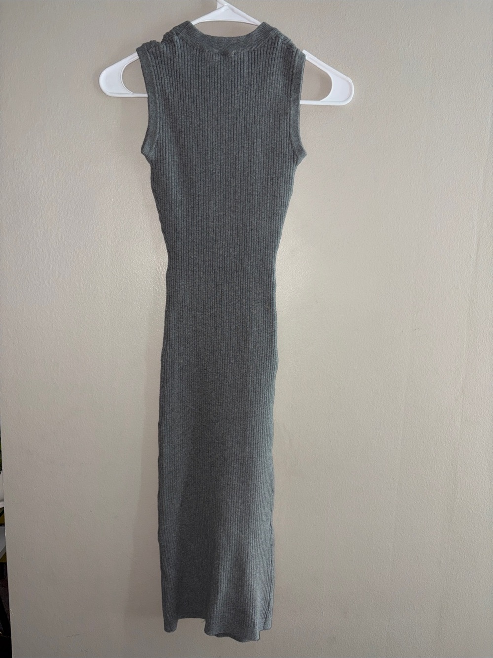 Love Stitch - Sleeveless Ribbed Dress - Gray - Picture 2 of 2